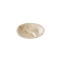 Coupelle ronde en palmier 2 compartiments "Yin Yang"  H20mm