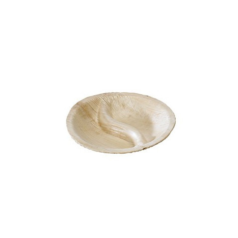 Coupelle ronde en palmier 2 compartiments "Yin Yang"  H20mm