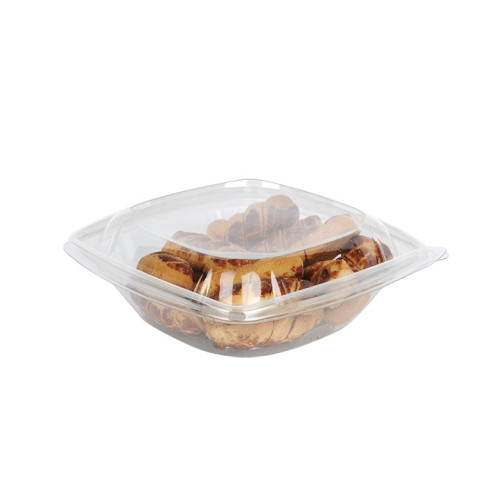Saladier PET carré transparent  190x190mm H65mm 750ml