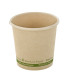 Gobelet beige en carton fibre de bambou sans plastique, Waterbased  H60mm 90ml