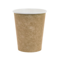 Gobelet blanc imprimé kraft   H111mm 340ml