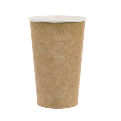 Gobelet blanc imprimé Kraften carton H134mm 450ml