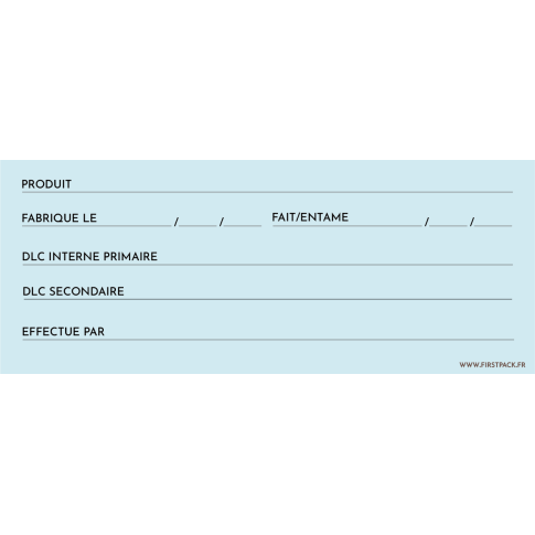 Etiquette de traçabilité alimentaire 100x40mm