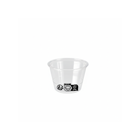 Pot plastique PET transparent   H44mm 120ml
