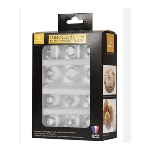 Assortiment 12 douilles transparente copolyester 177x127mm H68mm
