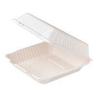 Coquille blanche en pulpe  234x231mm H80mm 1400ml