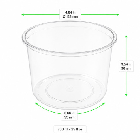 Pot Deli en PP injecté  H90mm 750ml