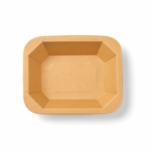Barquettes GN 1/8 scellables en carton 160x130mm H45mm