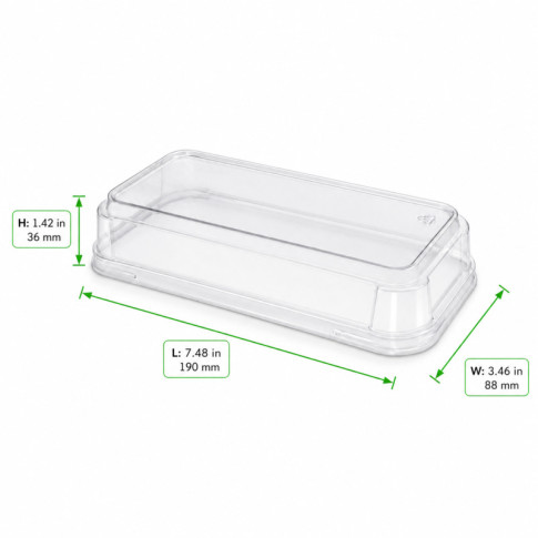 Couvercle Pet anti-buée pour moule de cuisson 210MCMO590 210MCMO590 190x88mm H36mm