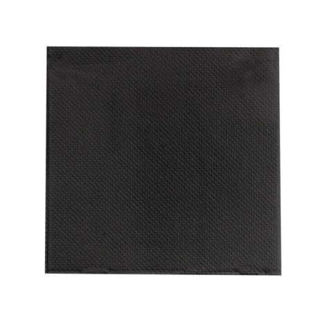 Serviette micropoint noire 2 plis 200x200mm
