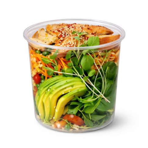 Pot Deli rond PP transparent   H105mm 750ml