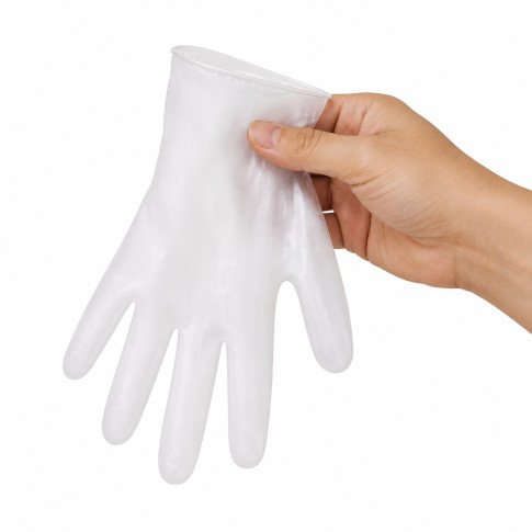 Gant vinyle micro-poudré taille L 4,7 gr - Conforme à la règlementation REACH 240x105mm