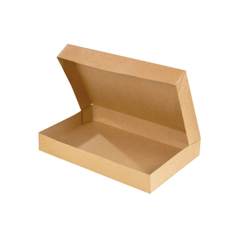 Boite plateau lunch carton brun  420x290mm H60mm