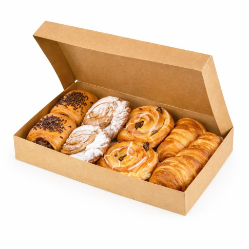 Boite plateau lunch carton brun  420x290mm H60mm