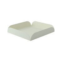 Carré rainé carton blanc  150x150mm H20mm