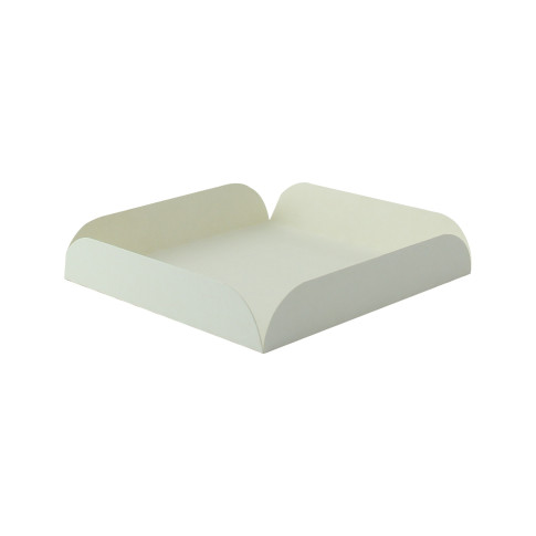Carré rainé carton blanc  150x150mm H20mm