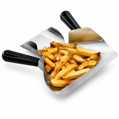 Pelle à frites 2 manches 206x227mm H55mm