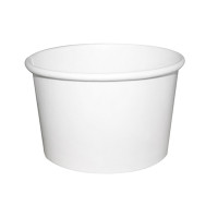 Pot carton blanc chaud et froid avec couvercle carton   H61mm 230ml