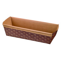 Moule cuisson carton micro-cannelé brun 290x114mm H84mm