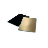 Plaque carton rectangulaire double face or/noir 90x35mm