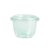 Pot à dessert en plastique PET transparent  H79mm 300ml