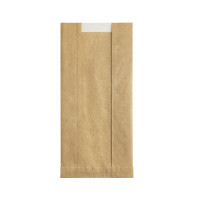 Sac papier kraft brun à fenêtre microperforée 140x70mm H440mm
