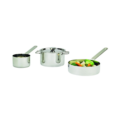 Mini faitout inox avec poignées et couvercle    450ml