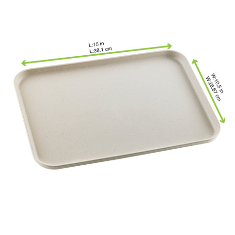 Plateau réemployable en composite beige 380x268mm H16mm