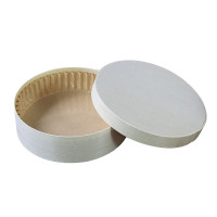 Boîte ronde bois FSC mix + papier ing - cuisson four  H40mm 350ml