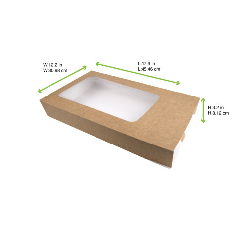 Etui en carton kraft pour plateau repas 455x311mm H81mm