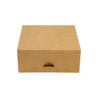 Boite pâtissière carton kraft brun  140x140mm H60mm