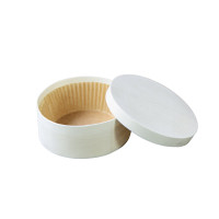 Boîte ronde en bois avec papier ingraissable pour cuisson au four  H50mm