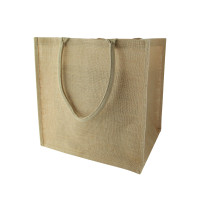 Sac cabas en jute brun  380x330mm H380mm