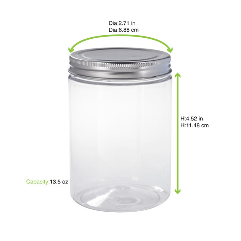 Bocal Bokotwist en plastique PET réutilisable  H96mm 500ml