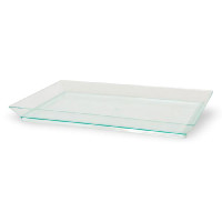 Elément de plateau réemployable plastique vert transparent "Klarity"  180x130mm
