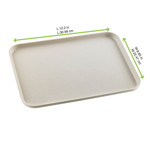 Plateau réemployable en composite beige 310x225mm H16mm