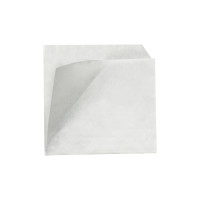 Sac papier blanc ingraissable ouvert sur 2 côtés  110x110mm