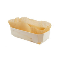 Moule de cuisson bois avec caissette papier brune "Bake me"  40mm  H59mm