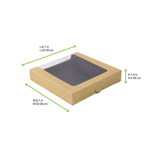 Boîte sushi avec fenêtre antibuée pour 30-38 pieces 220x220mm H40mm