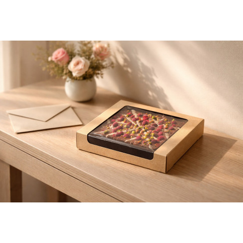Boîte sushi avec fenêtre antibuée pour 30-38 pieces 220x220mm H40mm