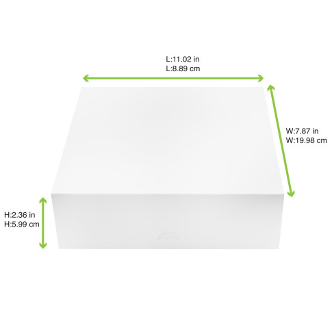 Boite plateau lunch carton blanc  280x260mm H80mm