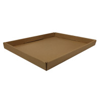 Plateau repas carton brun foncé  325x260mm H25mm