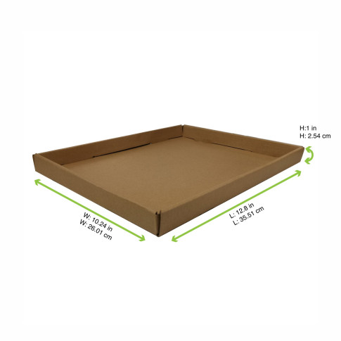 Plateau repas carton brun foncé  325x260mm H25mm