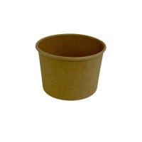 Pot carton kraft brun chaud et froid  H40mm 86ml