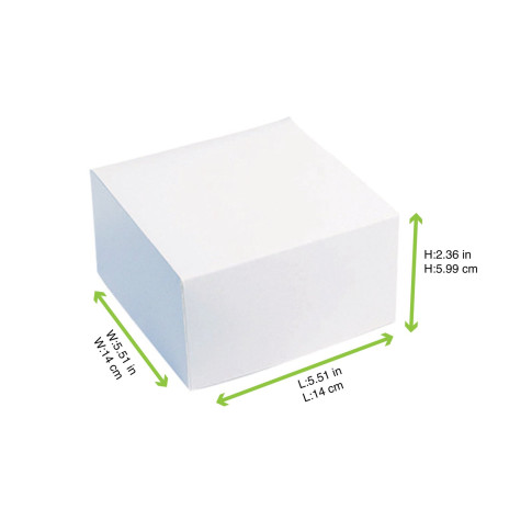 Boîte pâtissière carton blanche 143x143mm H60mm