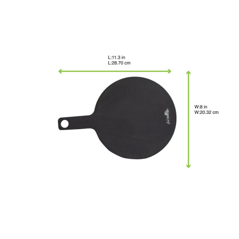 Phoenix Planche ronde noire en fibre de bois 288x203mm H6mm