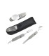 Couverts de poche multifonctions: couteau fourchette cuillère décapsuleur  87x16mm H10mm