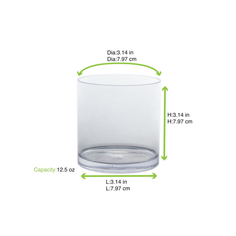 CUPOLY Verre en PET réemployable transparent   H80mm 370ml