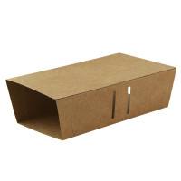 Couvercle étui coulissant en carton brun pour boite snack 215x90mm H53mm