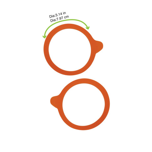 Joint orange de conservation hermétique pour bocal Weck